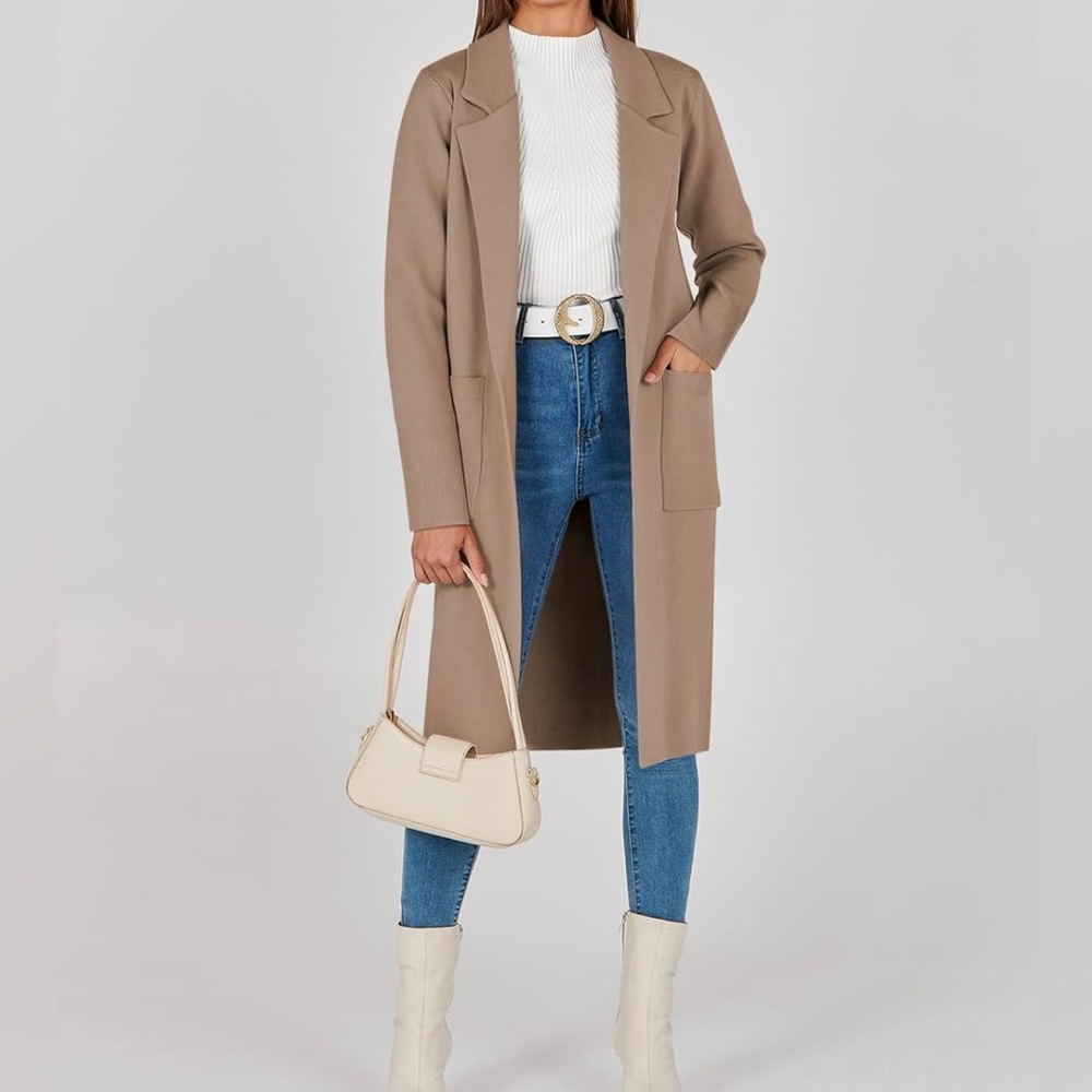 Stylish Tan Long Coat